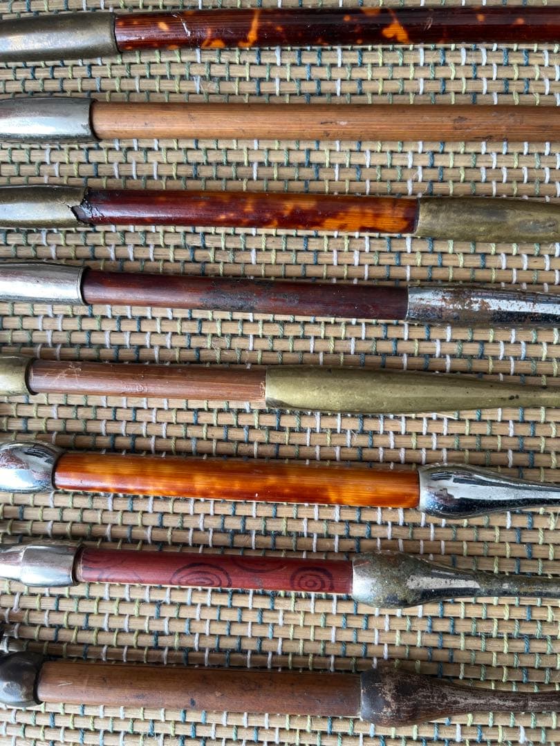 アンティーク キセル 8本セット 煙管 竹製 木製 金属製 レトロ 古道具 骨董