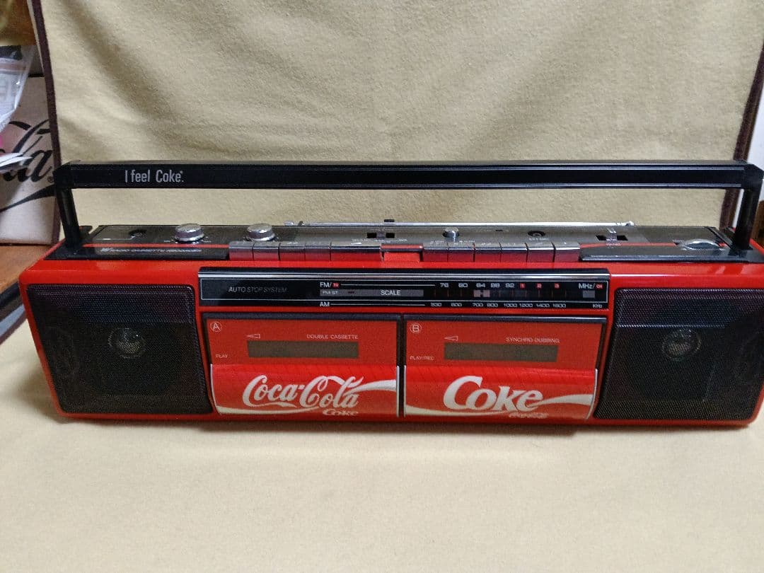 Coca-Cola ダブルカセットラジカセ　ジャンク品