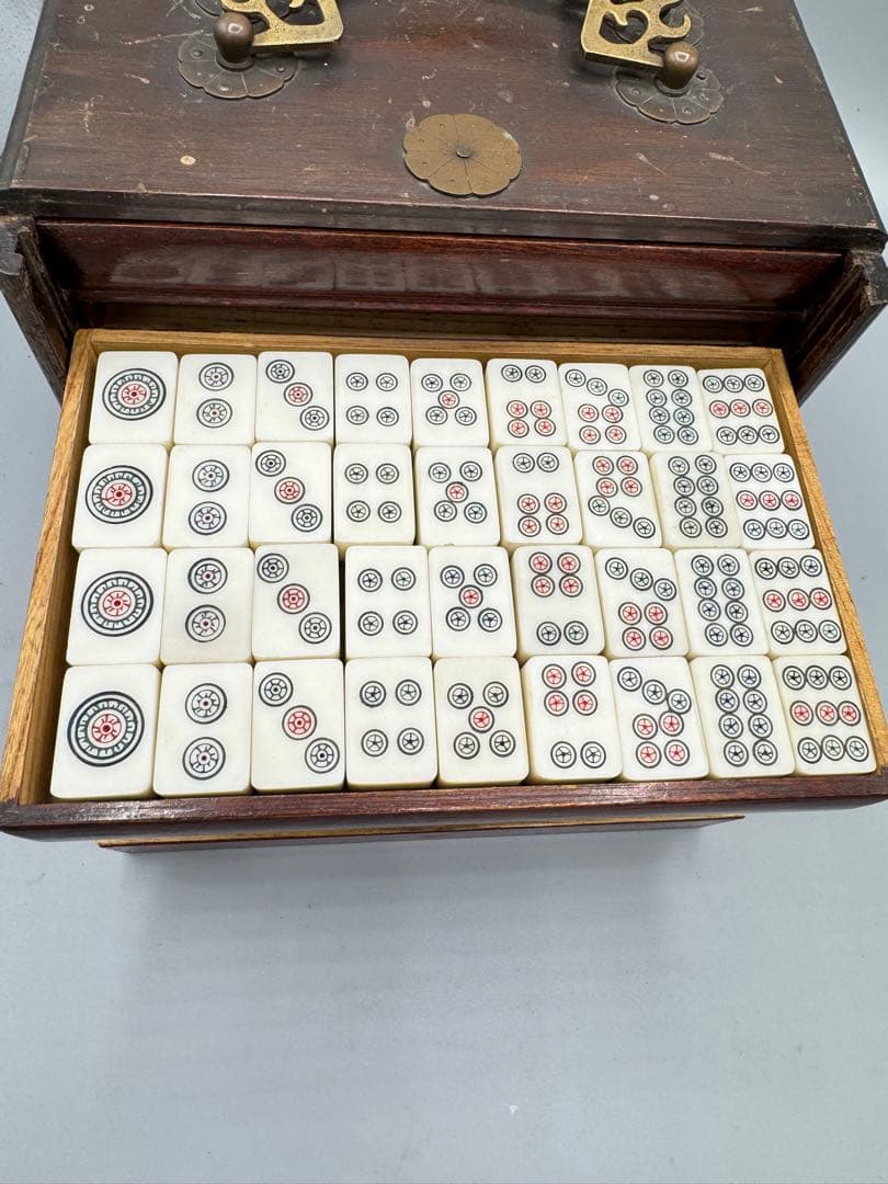 麻雀牌 木箱 レトロ 当時もの アンティーク
