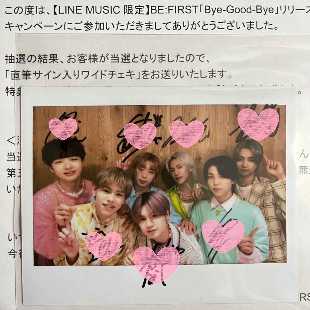 BE:FIRST 直筆サイン入りチェキ Bye-Good-Bye