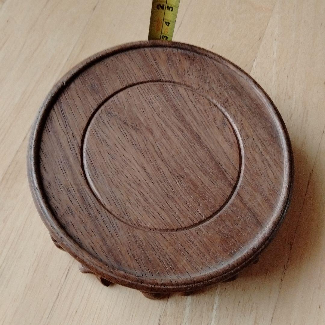 中国骨董陶磁器を乗せる安定した鑑賞台、台座最高級天然黃壇細工精製高級感のあるもの