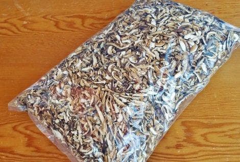 お徳用業務価格卸値！伊豆産原木栽培干し椎茸小割れスライスしいたけ1㎏