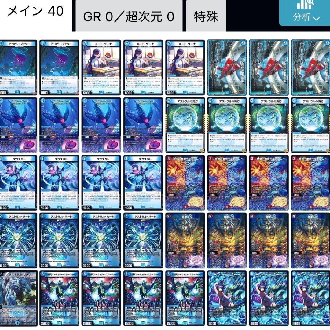 アグロ型青単サイバー　デッキ　　青単アグロサイバー　デッキ