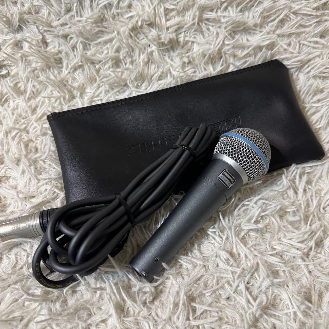 SHURE BETA58A ダイナミックマイク　マイクポーチ、ケーブル　付属