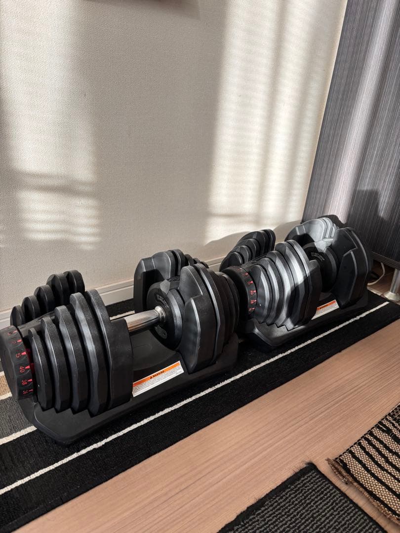 引き取り限定（鹿児島） 可変式ダンベル 40kg スタンド付き（2個セット）