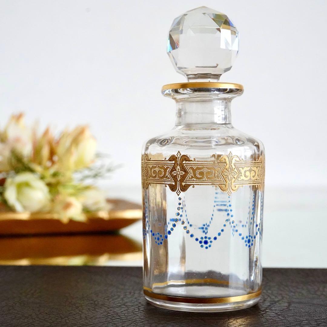 ぷっちまま★オールドバカラ 香水瓶M＆ラスター彩エナメル彩グラス2客