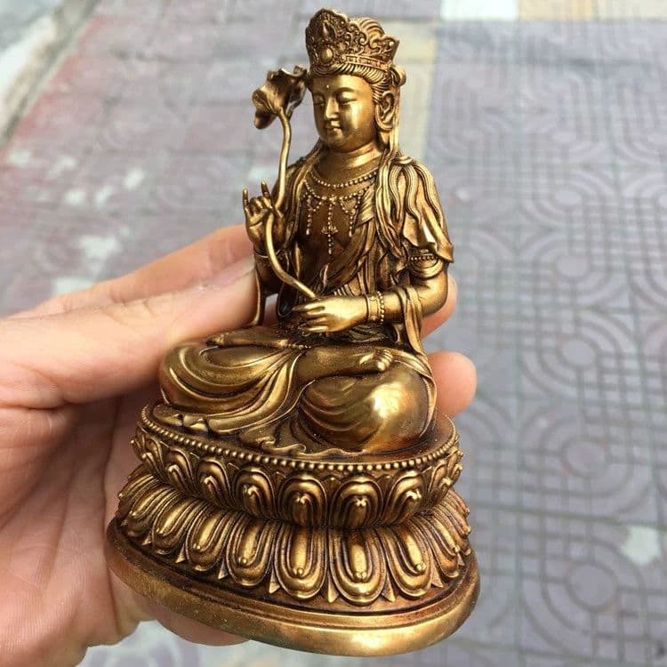 地蔵 大勢至菩薩 観音 銅製 仏像 彫刻 置物 開運 風水