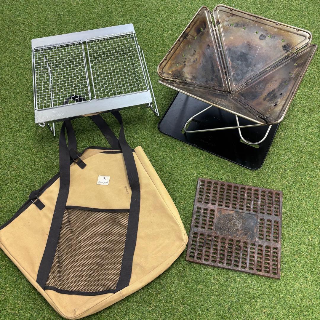 【即日発送】スノーピーク 焚火台L べースプレート 炭床 グリルブリッジセット