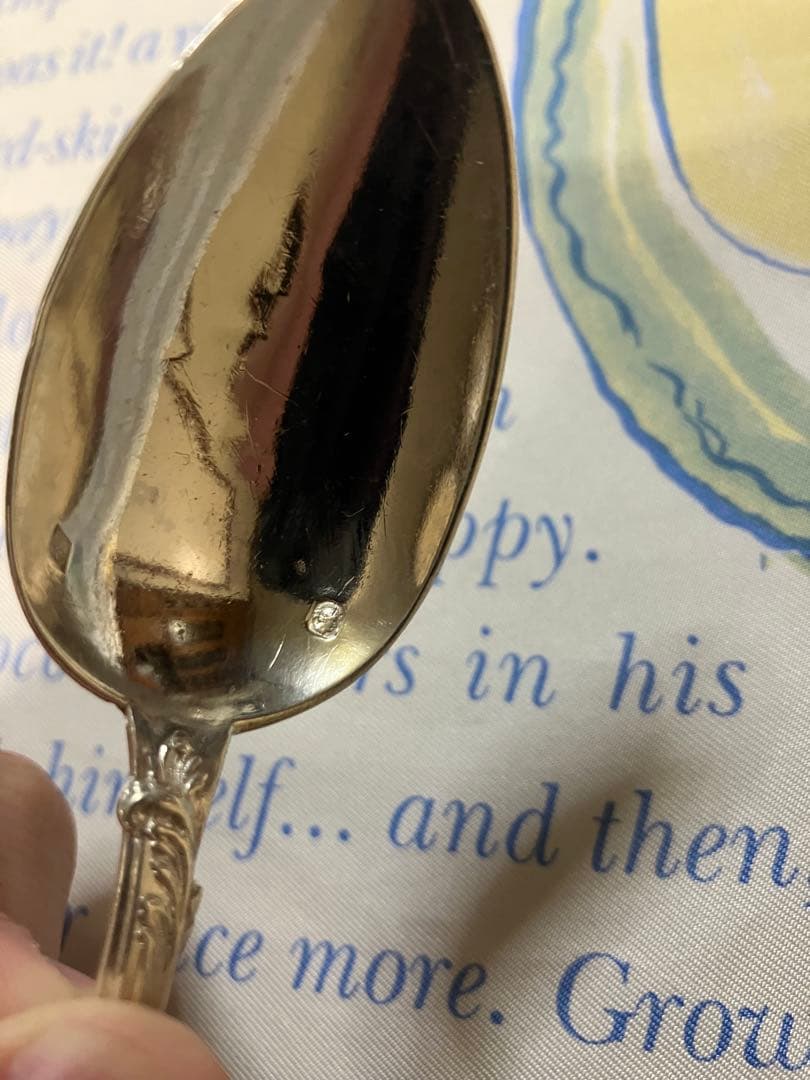 フランス　アンティーク　スプーン　silver950 銀無垢