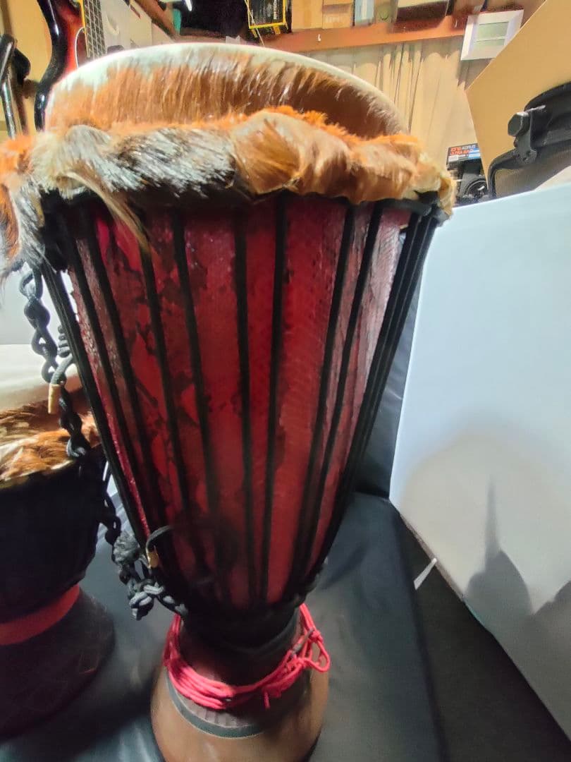3本セット 西アフリカパーカッション 本場のセネガル産 ジャンベ レアな蛇革