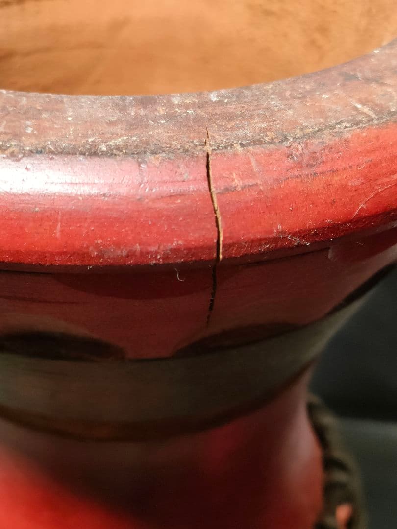 3本セット 西アフリカパーカッション 本場のセネガル産 ジャンベ レアな蛇革