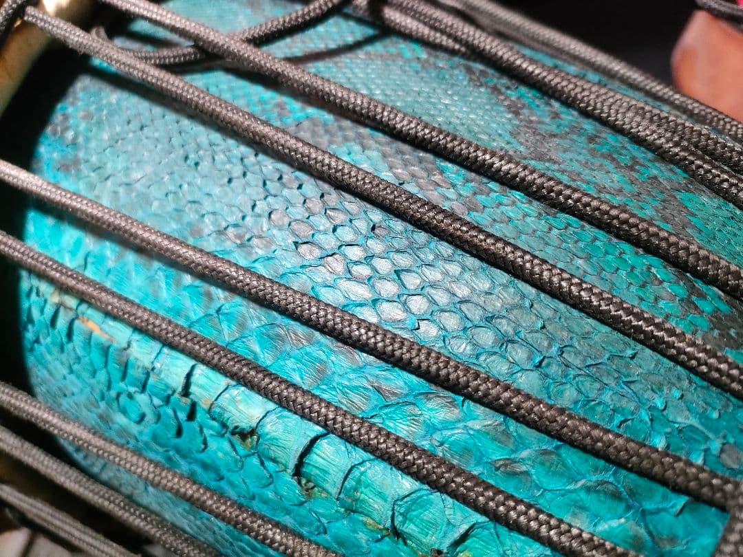 3本セット 西アフリカパーカッション 本場のセネガル産 ジャンベ レアな蛇革