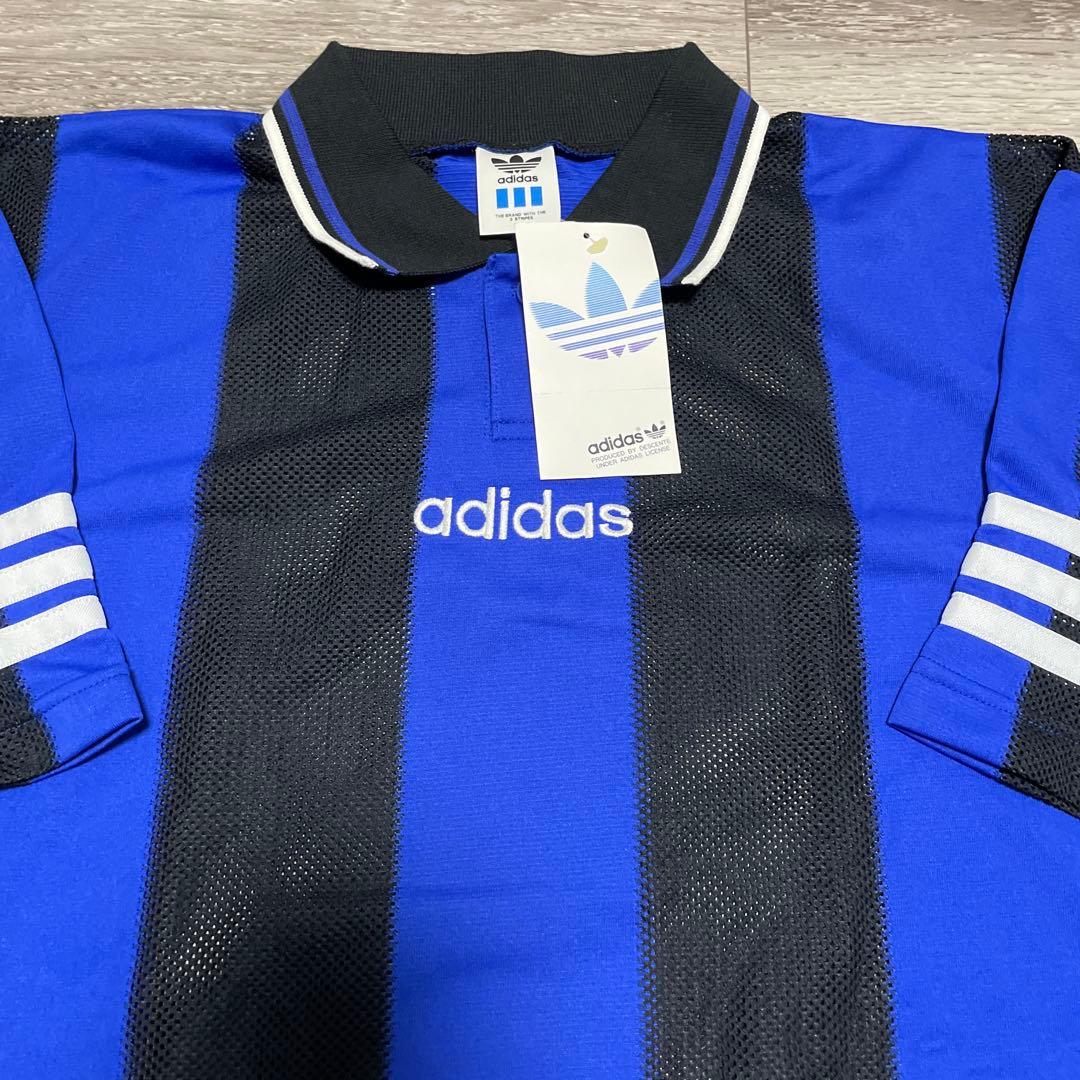 激レア デッドストック80 90s デサント製Adidasトレフォイルロゴシャツ