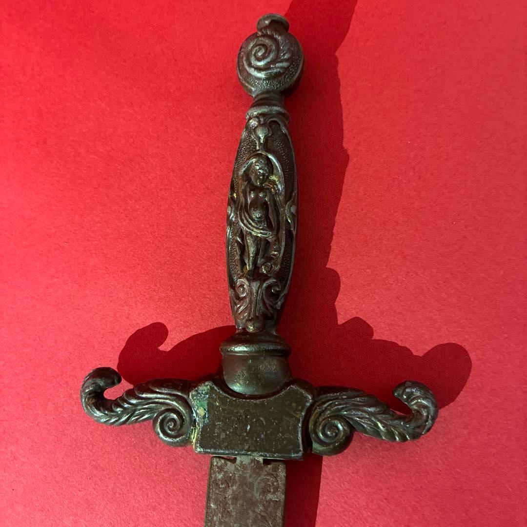 時代物100年以上前アンティークショートソード　剣　洋刀模造刀骨董置物ブロカント