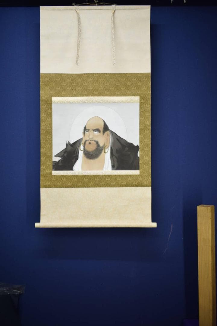 不詳/作者不詳/達磨大師/人物図/横物/布袋屋掛軸HJ-853