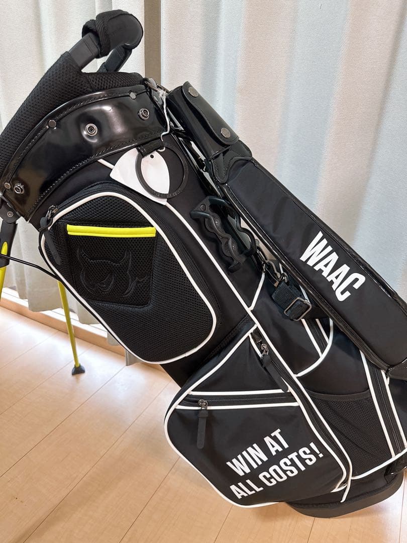 超美品　WAAC ブラック ゴルフバッグ ロゴ入り