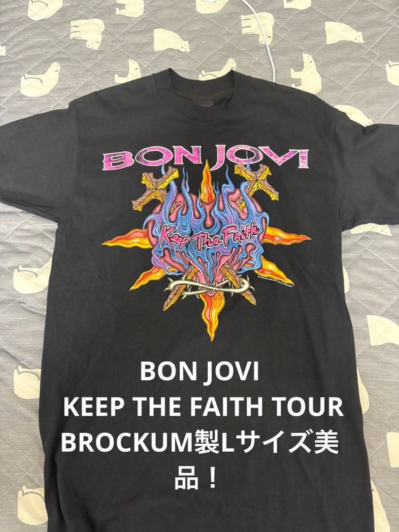 超レアL美品！90s BON JOVI 日本TOUR Tシャツ　BROCKUM製