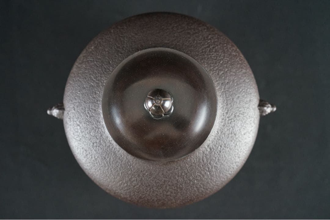 釜師 佐藤清光 作 阿弥陀釜 共箱 茶道具 茶釜