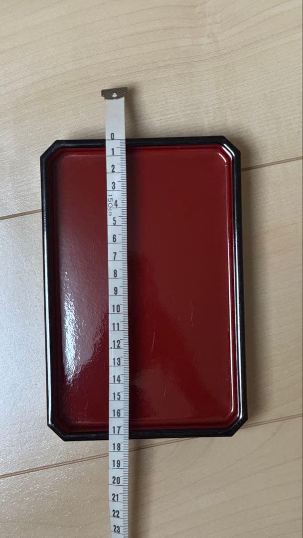 【5個セット　再出品その三】赤い漆器 重箱 蓋付き（鰻の長焼用）新品•未使用