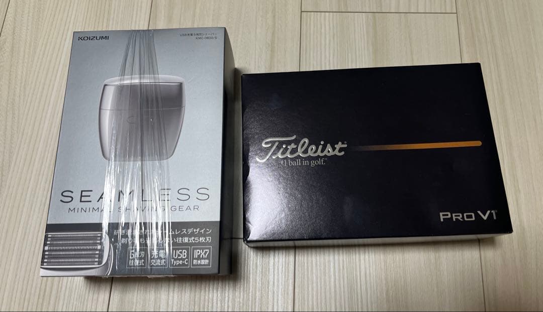 USB充電式シェーバー ➕ タイトリストProv1 、12個 1セット限定 値引