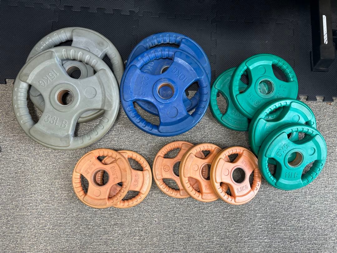 バーベルシャフト、プレートセット