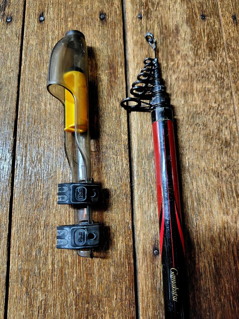 Kenページ 磯竿 がまかつ がま磯 xo 3-53 遠投 赤黒ツートン