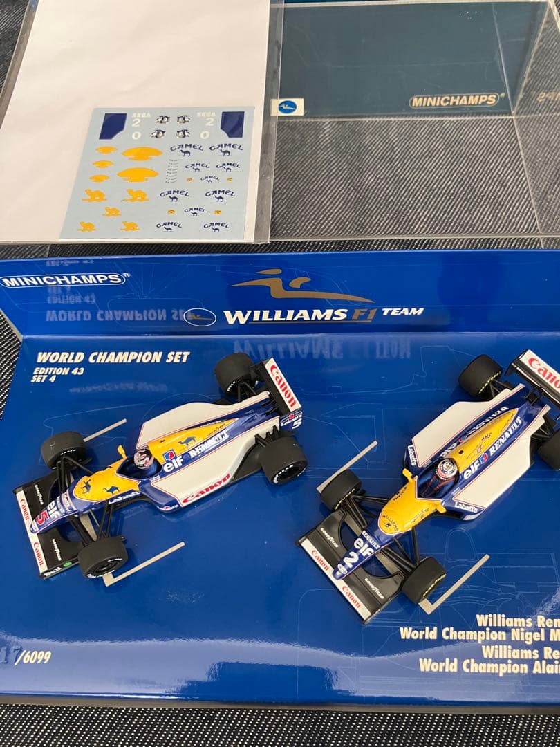 ミニチャンプスF1 1/43 ウィリアムズF1チーム FW14B、FW15C