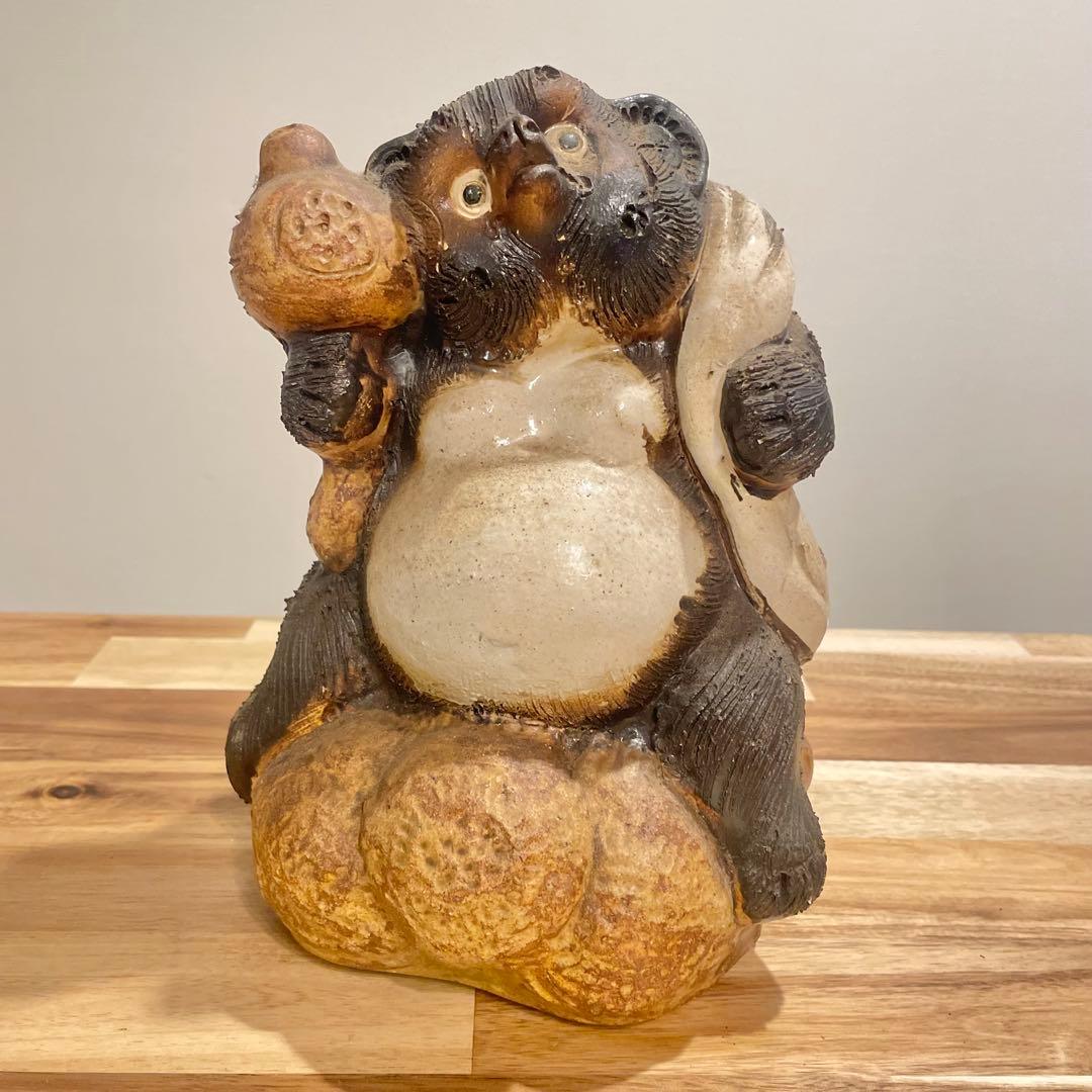 信楽焼　狸　たぬき　昭和レトロ　アンティーク