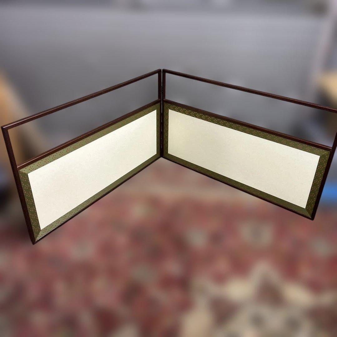 茶道具 溜塗 利休梅 風炉先屏風 裏チラシ 両面使い 上透かし