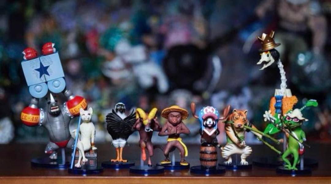 ワンピース 9人セット動物シリーズ 麦わら一味 フィギュア ガレージキット