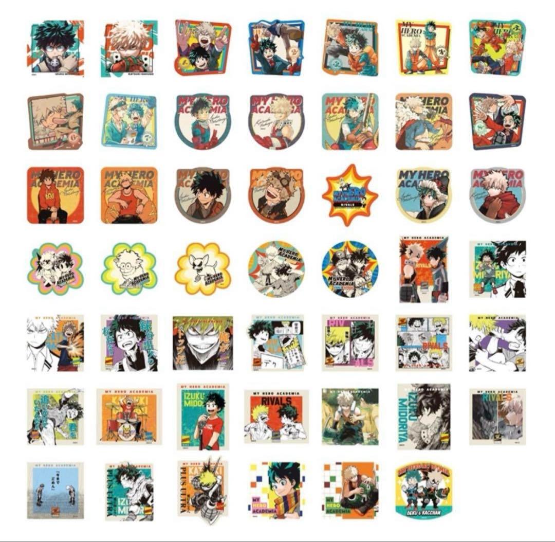 ヒロアカ アートステッカー rivals全種セット 緑谷出久 爆豪勝己