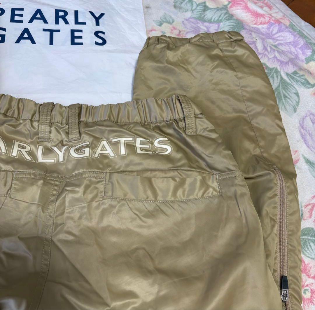 美品W80-84cmPEARLYGATES秋冬ウエスト伸縮7P3D撥水防風パンツ
