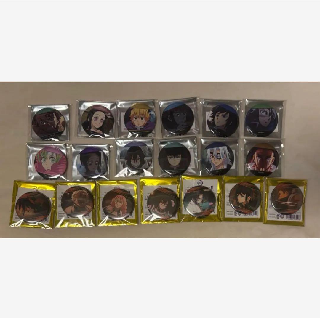鬼滅の刃 缶バッジ 2種 コンプリート セット 19点