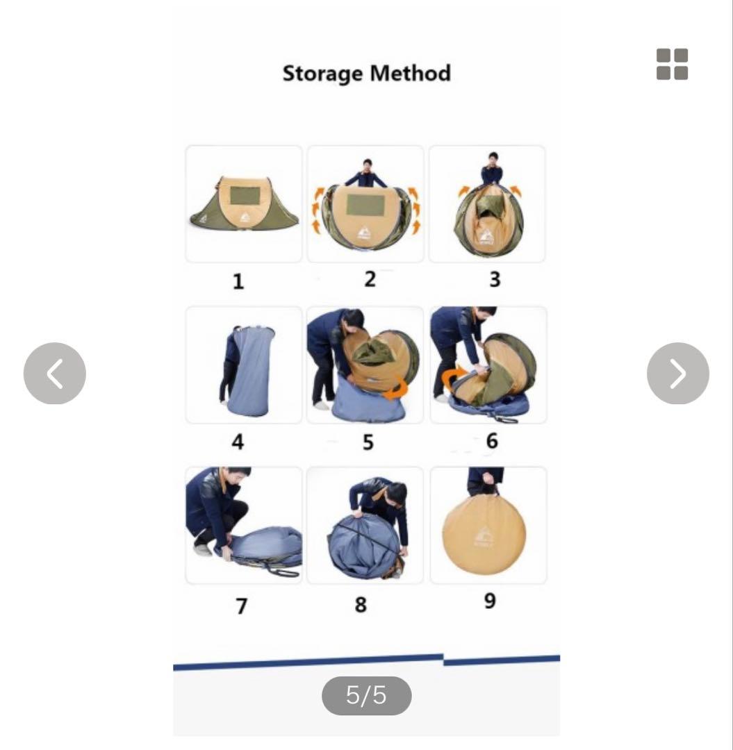 HEWOLF 自動開閉キャンプテント 2-3人用