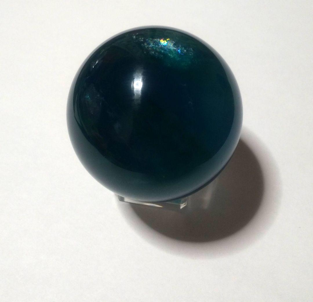 希少色 ブルー グリーン フローライト スフィア