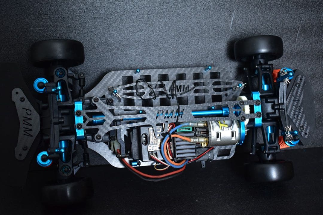 PMM TT-02用 フルカーボン＆アルミシャーシ タミヤ メカ付き ラジコン