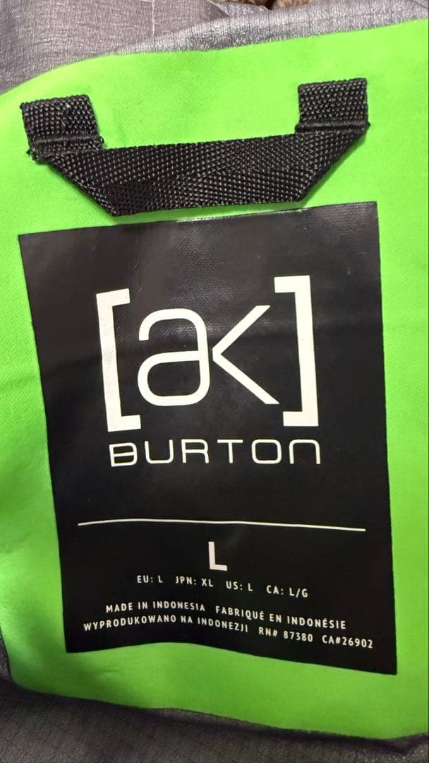 BURTON AK TUSK JACKET GORE-TEXPro Lサイズ