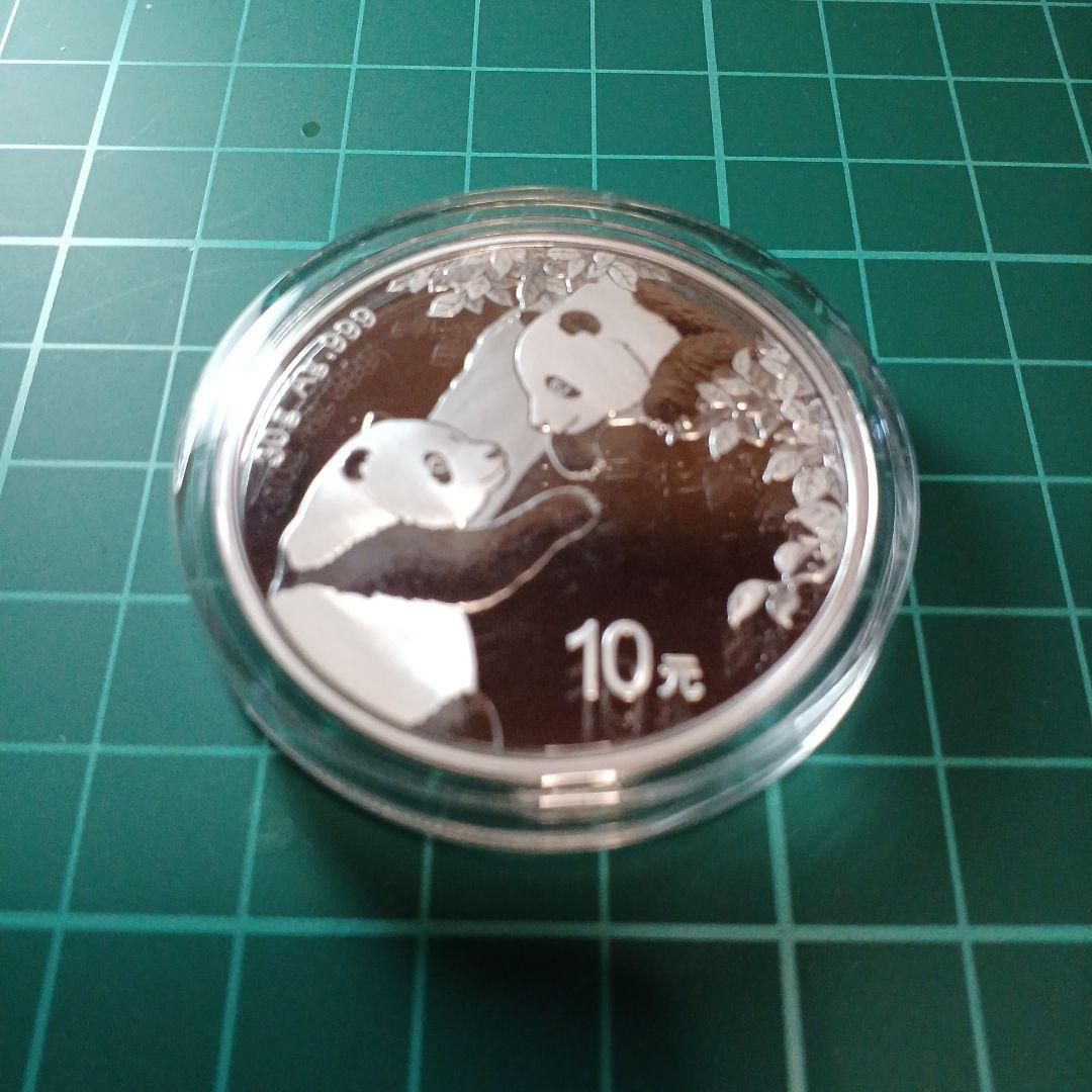 中国 パンダ銀貨 10元 Ag.999 純銀 30g クリアケース入り2023年