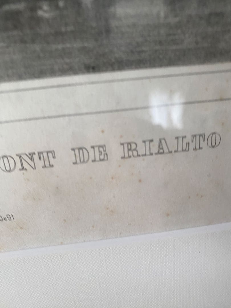 期間限定価格❗️1800年後半　銅版　ベネチア　パリの高級アンティーク画廊で購入