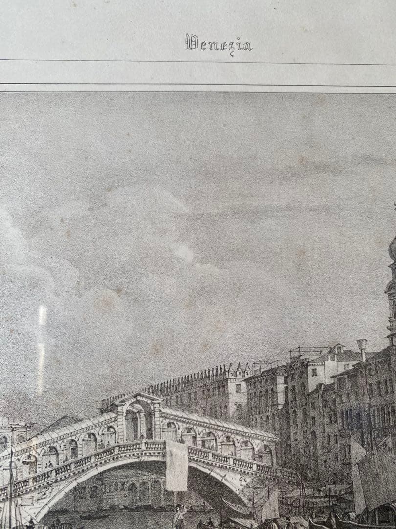 期間限定価格❗️1800年後半　銅版　ベネチア　パリの高級アンティーク画廊で購入