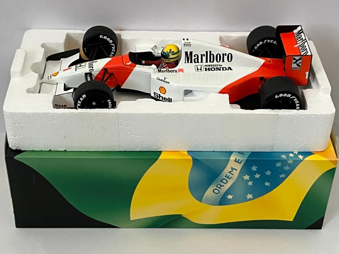 ミニチャンプス 1/18 McLaren Honda MP4/7 A.セナ 箱付