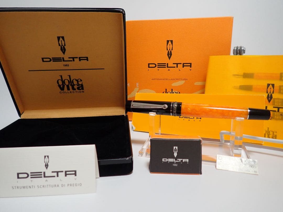 デルタ｜ドルチェビータ スリム｜F（細字）｜元箱説明書セット｜万年筆｜廃番品