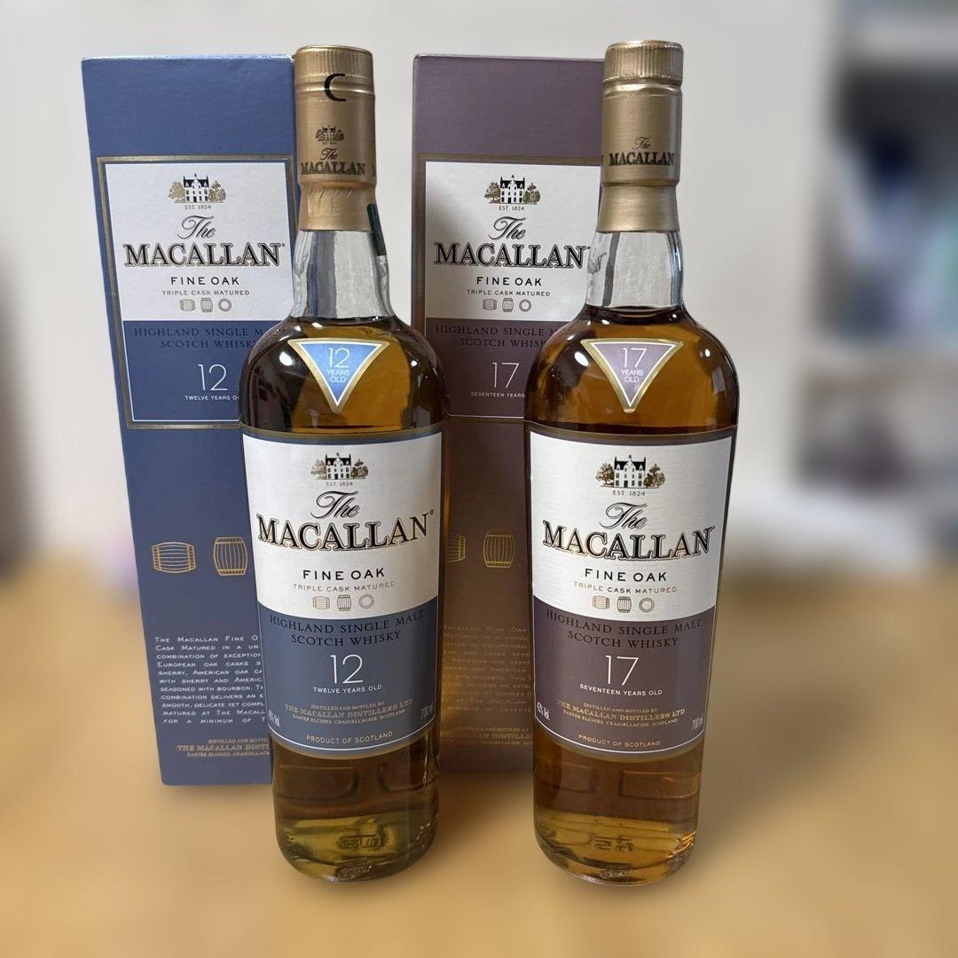 【終売激レア】ザマッカラン　ファインオーク12年、17年　2本セット