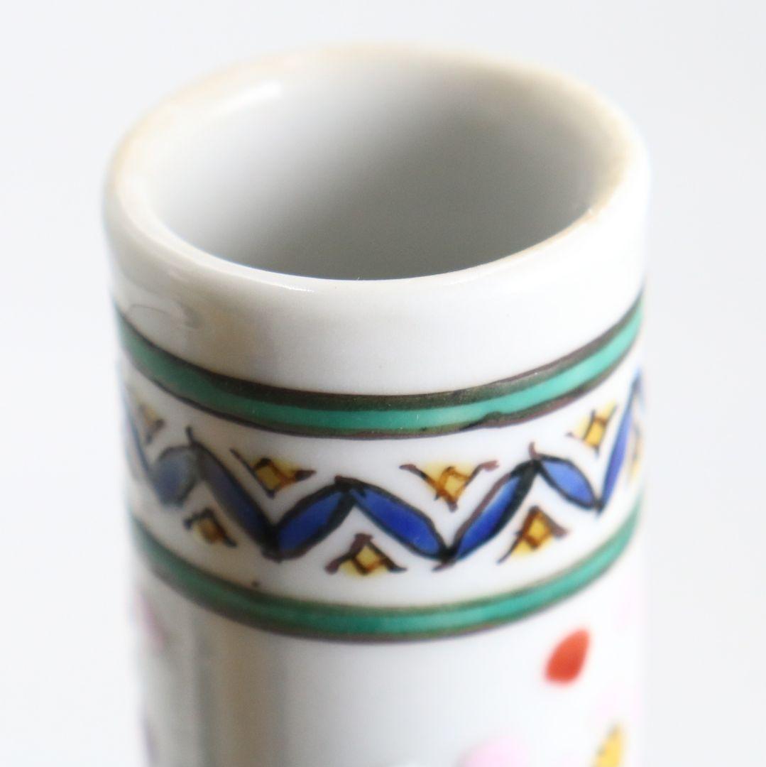 九谷焼 西谷加陽作 毛筆細字古今和歌集 飾瓶 花瓶 壷 共箱共布　V856　DD