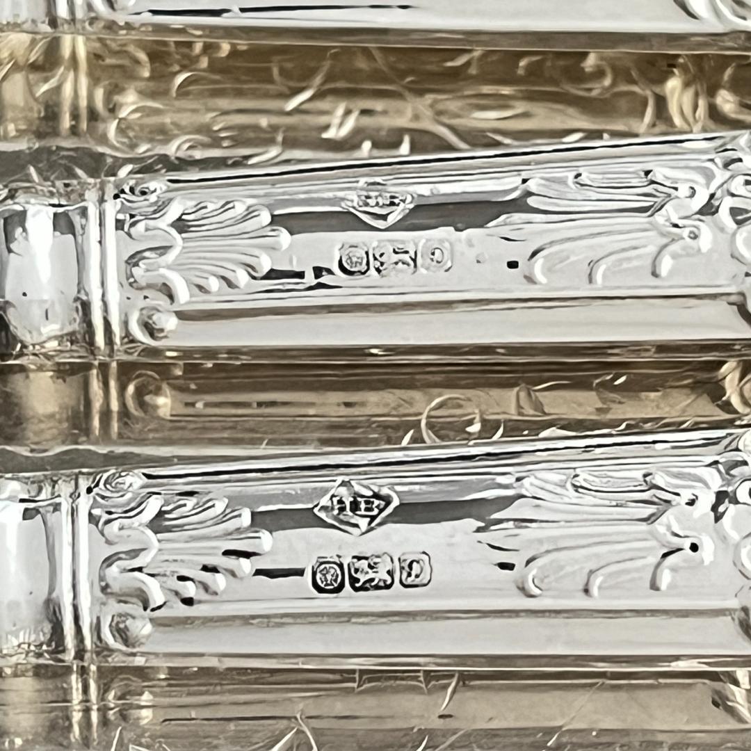 【Harrison Brothers】 【純銀ハンドル】ティーフォーク 6本