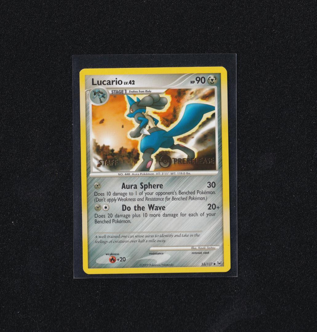 英版ルカリオ プレリリース版STAFFプロモ