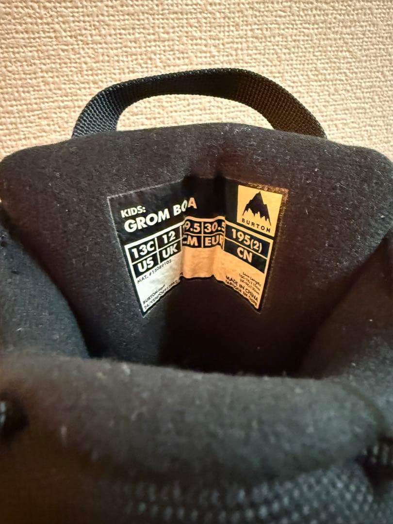 BURTON スノーボードブーツ グロムBOA 19.5㎝