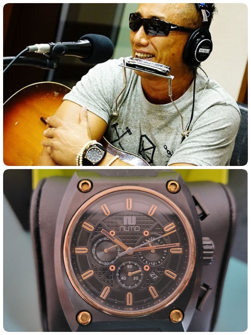 ★本物★極美品 完品 廃盤 限定モデル長渕剛さんnutid ヌーティッド時計!!