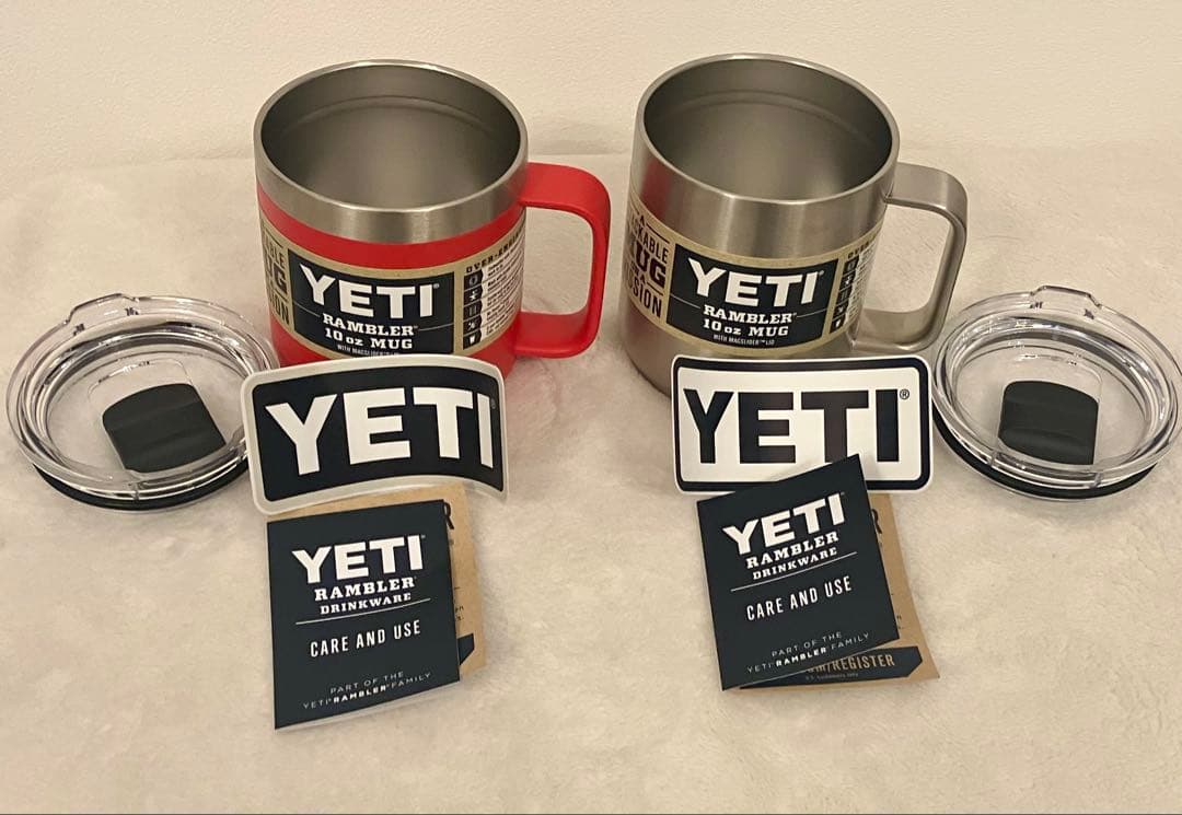 YETI Rambler 10 oz Mug 2個セット シルバー・レッド