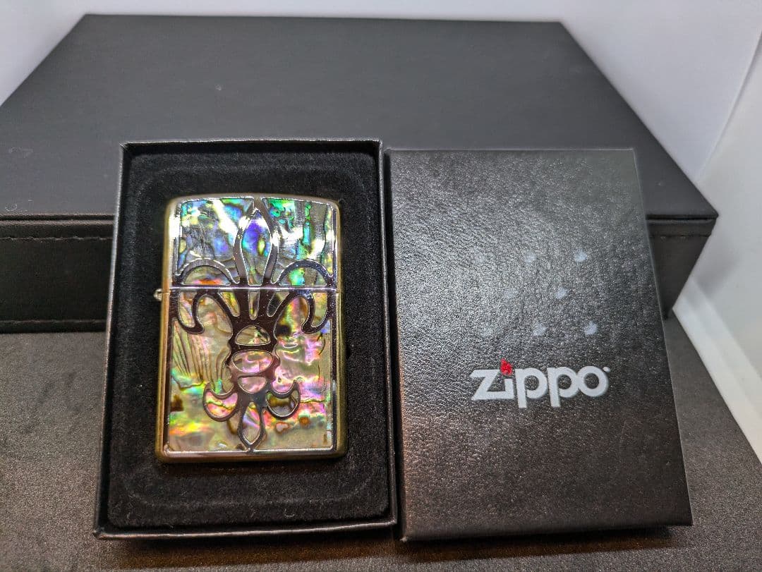 zi 17　シェル貼り　貝貼り　ジッポー